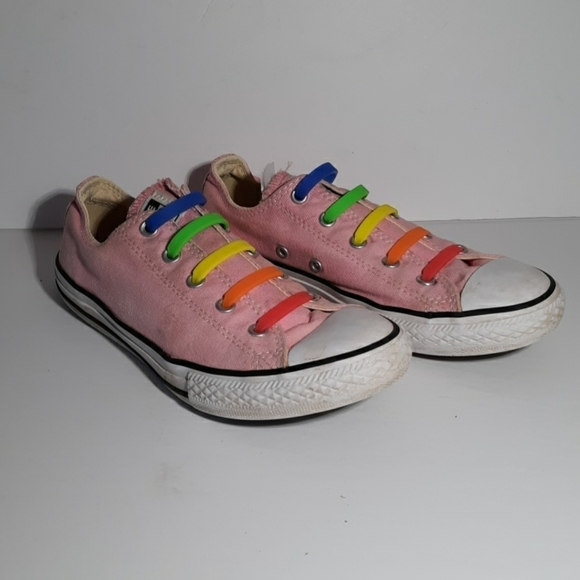 Girls pink Converse All Star low tops - Picture 1 of 5